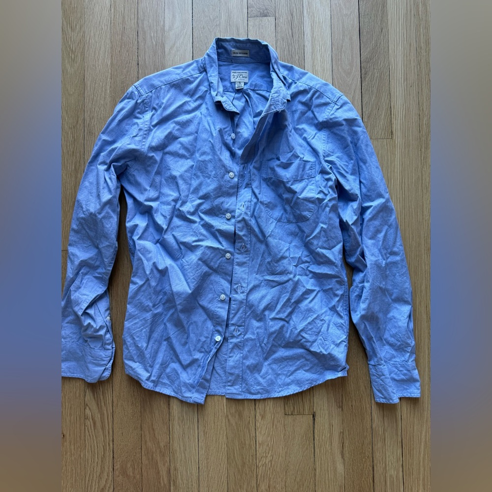 J. Crew Blue Button Up